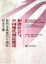 和谐社会与中国现代刑法建设:新刑法典颁行十周年纪念文集