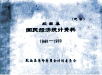 胶南县国民经济统计资料 1949-1970