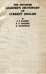 THE ADVANCED LEARNER'S DICTIONARY OF CURRENT ENGLISH