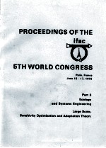 PROCEEDINGS OF THE IFAC 5TH WORLD CONGRESS PART 3 ECOLOGY AND SYSTEMS ENGINEERING