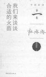 中国好诗 我们来谈谈合适的火苗 第一季