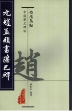中国著名碑帖技法丛帖 元赵孟俯书胆巴碑