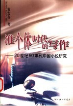 准个体时代的写作 20世纪90年代中国小说研究