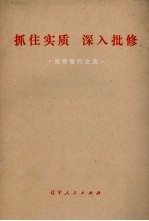 抓住实质,深入批修