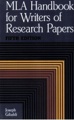 MLA HANDBOOK FOR WRITERS OF RESEARCH PAPERS FIFTH EDITION