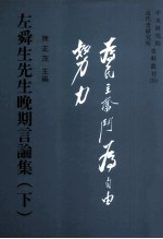 左舜先生晚期言论集 下