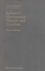 JACKSON'S MATRIMONIAL FINANCE AND TAXATION THIRD EDITION