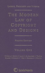 THE MODERN LAW OF COPYRIGHT AND DESIGNS VOLUME 1 FOURTH EDITION