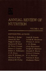 Annual review of nutrition volume 3