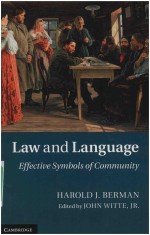 LAW AND LANGUAGE EFFECTIVE SYMBOLS OF COMMUNITY