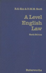 ‘A’LEVEL ENGLISH LAW SIXTH EDITION