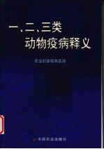 一、二、三类动物疫病释义