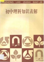 初中理科知识表解