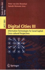 Lecture Notes in Computer Science 3081 Digital Cities III Information Technologies for Social Capita