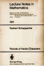 LECTURE NOTES IN MATHEMATICS 1301: PERIODS OF HECKE CHARACTERS