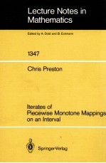 LECTURE NOTES IN MATHEMATICS 1347: ITERATES OF PIECEWISE MONOTONE MAPPINGS ON AN INTERVAL