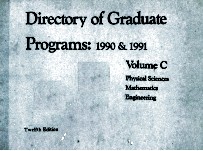 DIRECTORY OF GRADUATE PROGRAMS:1990 & 1991 VOLUME C TWENLFTH EDITION
