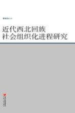 近代西北回族社会组织化进程研究
