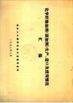 化学纤维油剂 添加剂 生产、进口及使用情况汇编