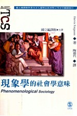现象学的社会学意味 现代社会的经验与洞见