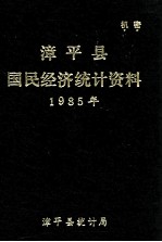 漳平县国民经济统计资料 1985年