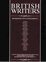 BRITISH WRITERS RETROSPECTIVE SUPPLEMENT I