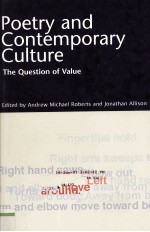 Poetry and Contemporary Culture The Question of Value