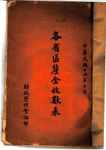各省区原金收数表