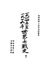 1914年至1919年世界大战史 下