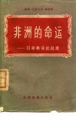 非洲的命运 目前冲突的起源