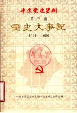 平原党史资料 第3期 党史大事记 1921-1950