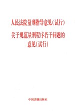 人民法院量刑指导意见（试行）关于规范量刑程序若干问题的意见（试行）