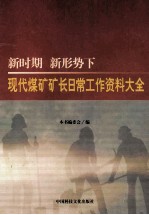 新时期 新形势下 现代煤矿矿长日常工作必备资料大全 安全矿长卷
