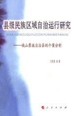 县级民族区域自治运行研究 峨山彝族自治县的个案分析
