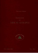 CONFERENCE ON LASERS AN ELECTRO-OPTICS 19-22 JUNE 1984 OSA/IEEE ANAHEM