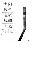 沈阳投资发展战略问题