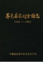 昌邑县农村金融志 1840-1984 初稿
