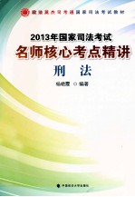 2013年国家司法考试名师核心考点精讲 刑法