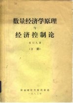数量经济学原理与经济控制论 下