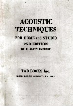 Acoustic Techniques for Home and Studio 2nd edition