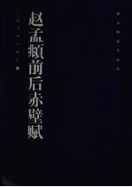 赵孟俯法书品珍 赵孟俯前后赤壁赋
