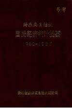 黔东南自治州国民经济统计提要 1980-1985