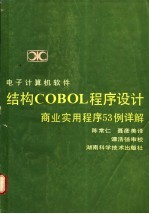 电子计算机软件结构COBOL程序设计 商业实用程序53例详解
