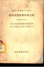 苏联中等农业技术学校 燃料与润滑剂教学大纲 农业机械化专业用