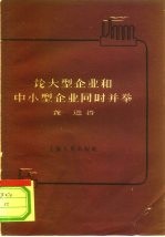 论大型企业和中小型企业同时并举