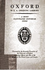 Oxford A Short Illustrated Historical Guide