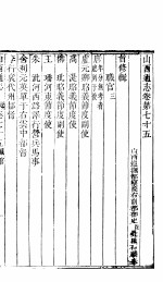 山西通志 第75-76卷