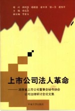 上市公司法人革命 湖南省上市公司董事会秘书协会公司治理研讨会论文集