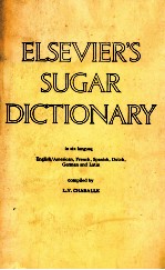ELSEVIER'S SUGAR DICTIONARY IN SIX LANGUAG ENGLISH/AMERICAN