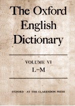 The Oxford English Dictionary Volume VI L-M